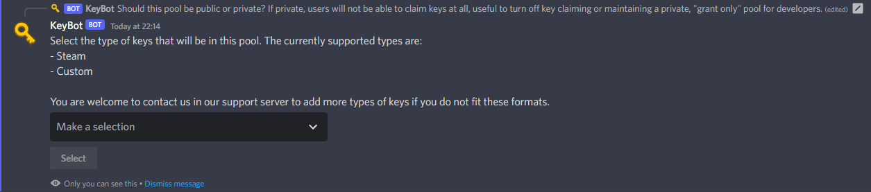 Key Type Option