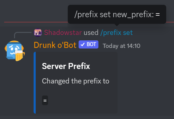 Changing Prefix