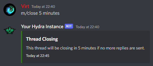 Closing With Timer