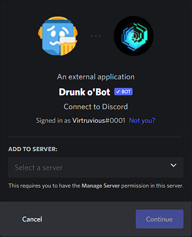Drunkbot Invite Page