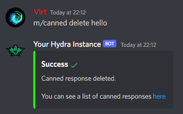 Deleting Canned Response